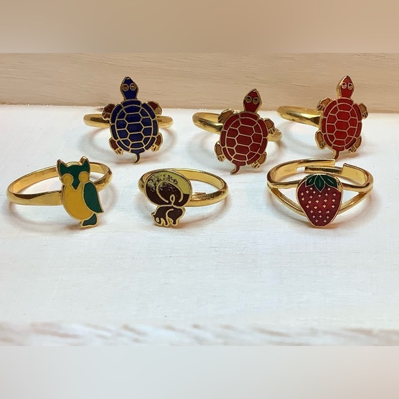 TLC NEW vintage SQUIRREL animal adjustable rings - Picture 3 of 7